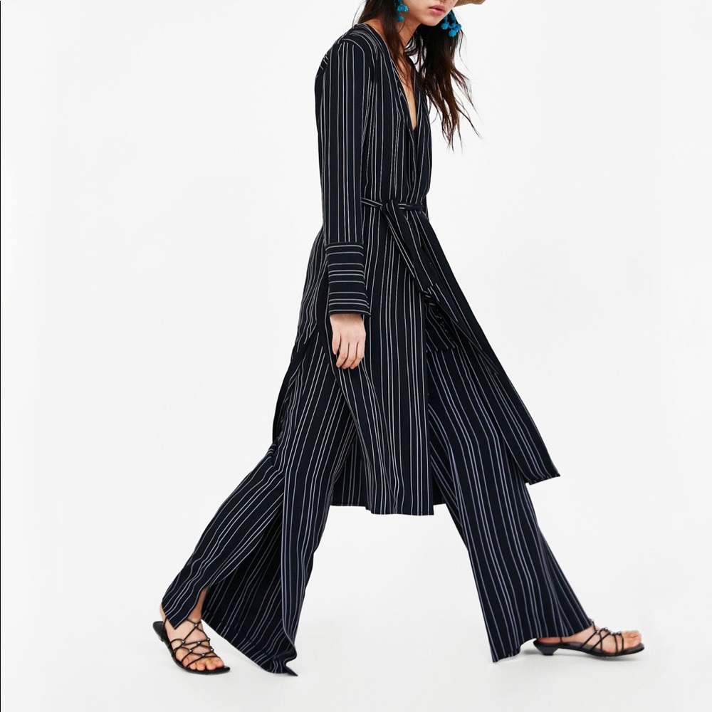 Zara long striped cardigan/jacket
